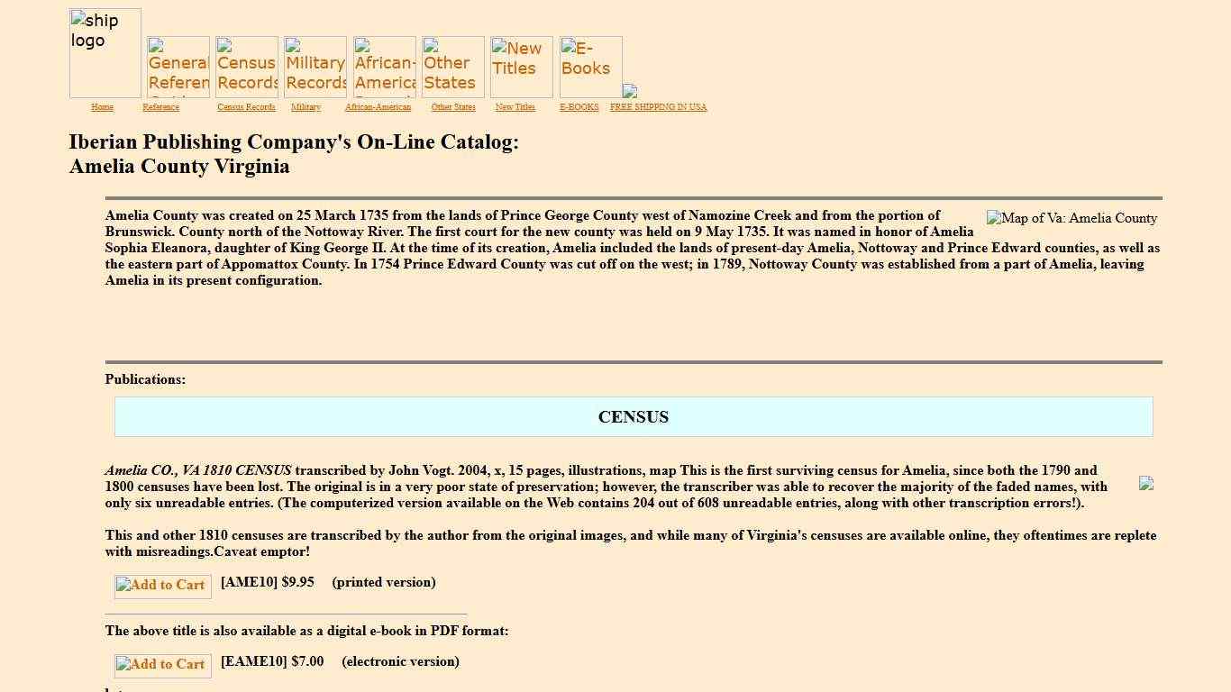 Amelia County Virginia History and Genealogy