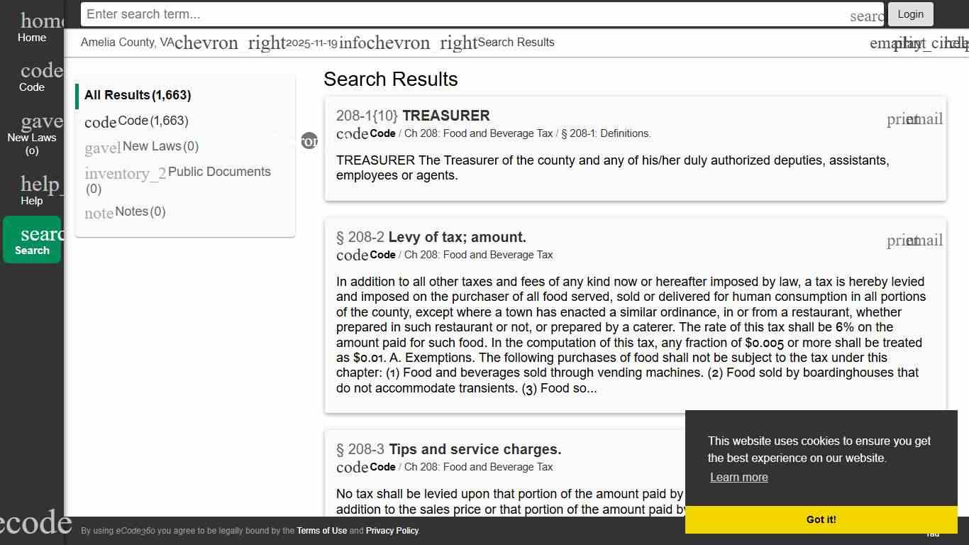 Amelia County, VA Search: